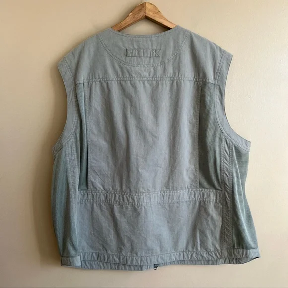 DULUTH TRADING CO Men’s Green Utility Vest in size 2XL Lined, Full Zip, Pockets - Picture 5 of 6